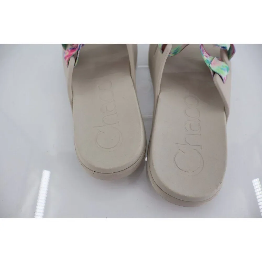 Chaco Women's Chillos Slide Sandal Light Tie Dye Size 12 Flat Slip on Shoes